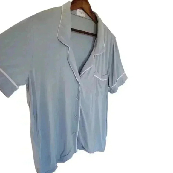 Riot Theory Rumer PJ's Smoke Blue Rayon from Bamboo Two Piece Set Women's size S - Picture 4 of 16
